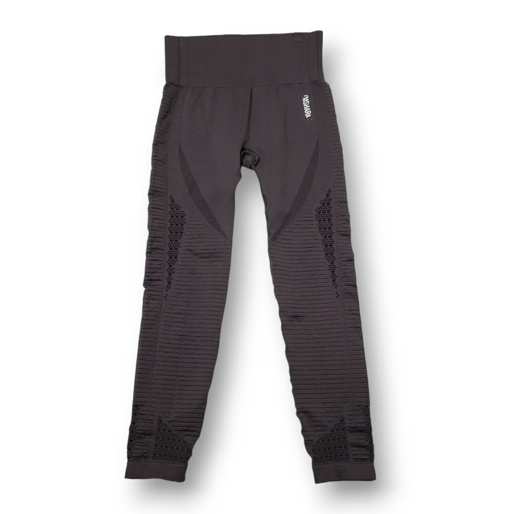 Gymshark Seamless Energy Crop Leggings Womens Small Gray Eyelet